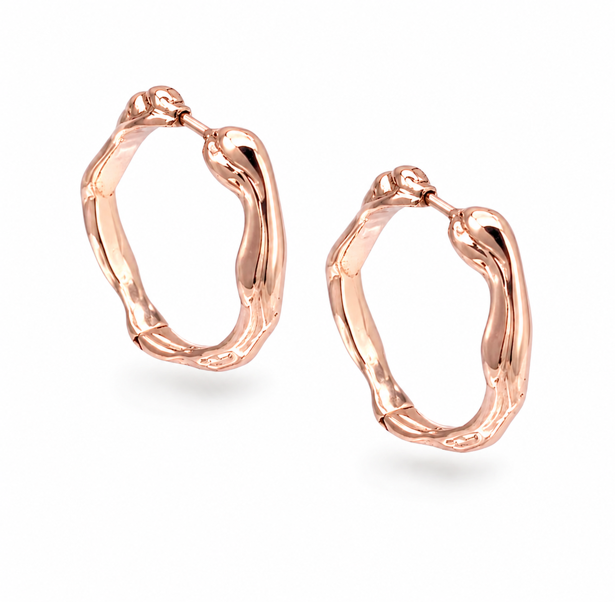 18kt Gold Fluid Hoops Earrings