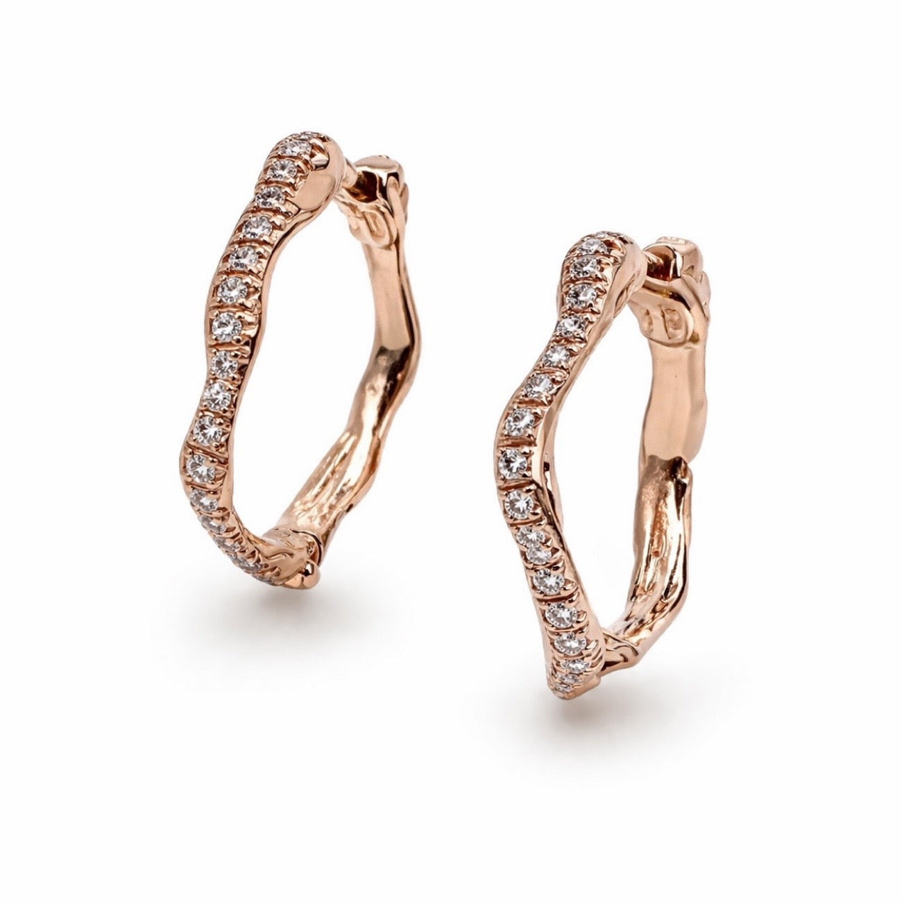 18kt Gold Fluid Hoops Earrings