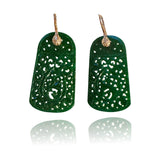Green Jade and Diamonds Earrings