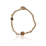 18kt Rose Gold micro micro bracelet with medal