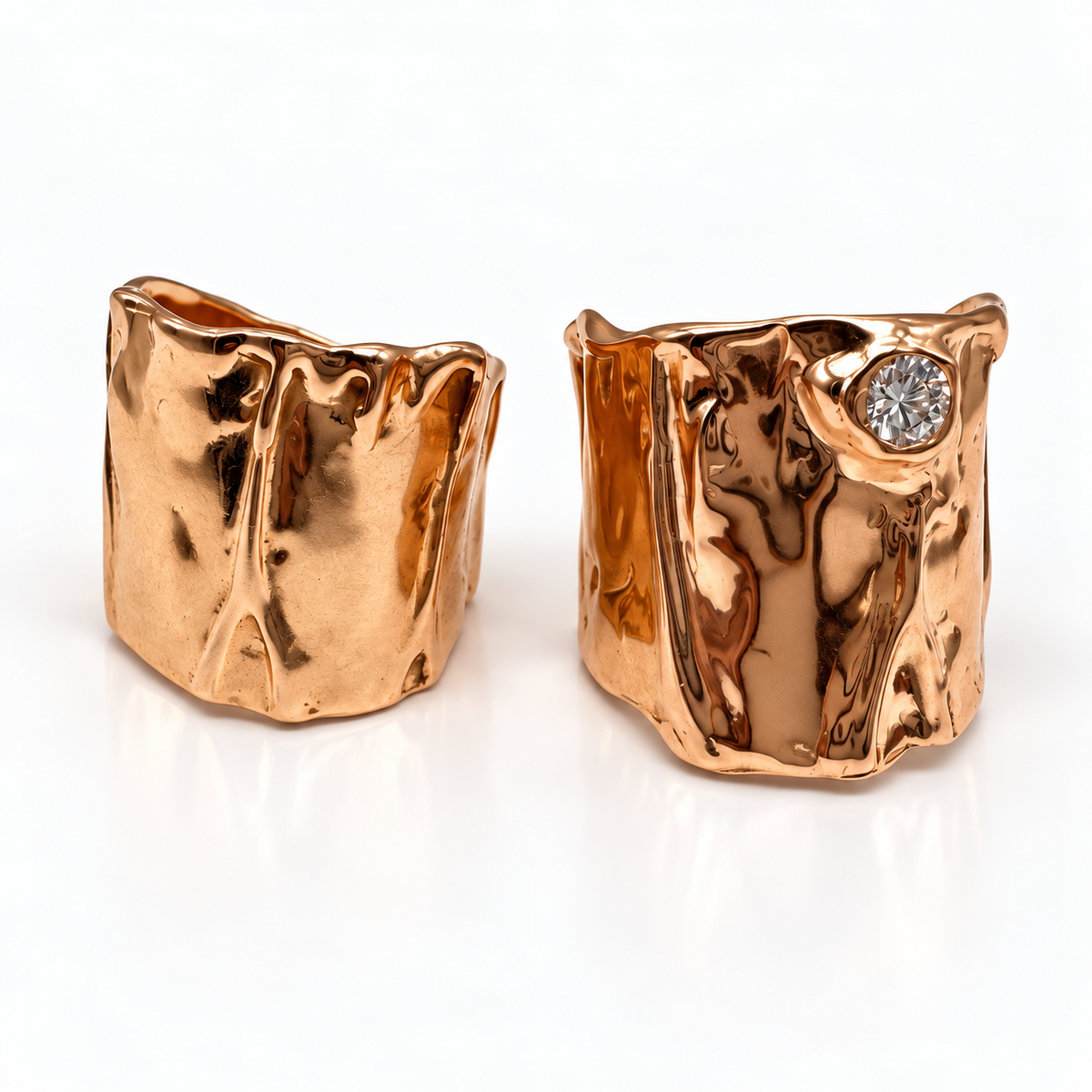 Rose Gold Cannolo Ring