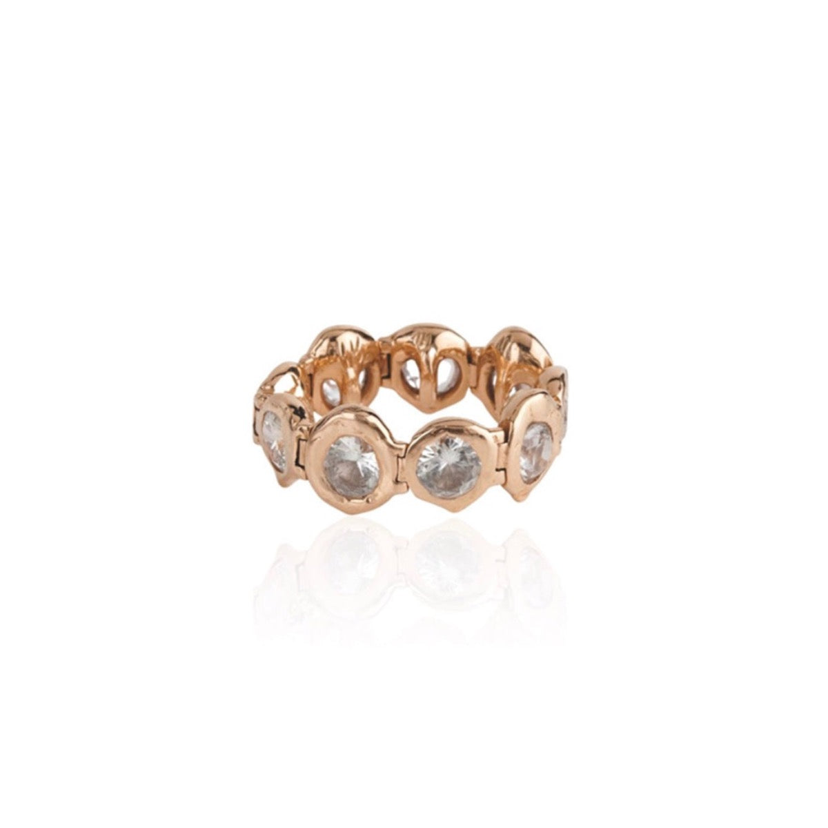 Tennis Ring With White Sapphires