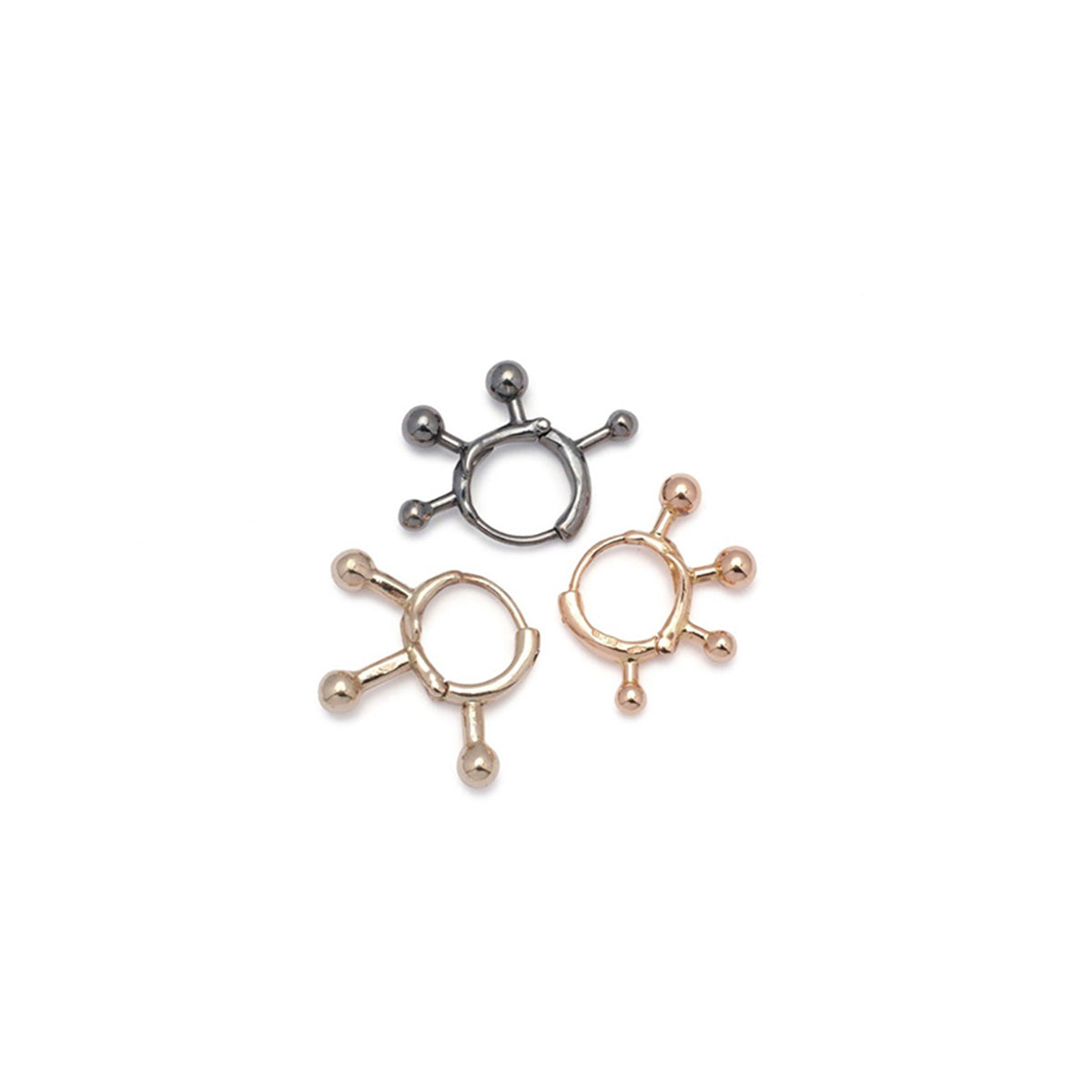 18kt Black Gold Afro Earring