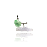 Sterling Silver with croccodile and rooster jade cufflinks