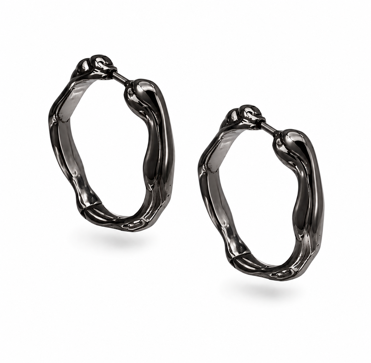 18kt Gold Fluid Hoops Earrings