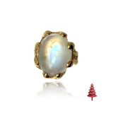 18kt Gold Quercus Rainbow Moonstone Ring