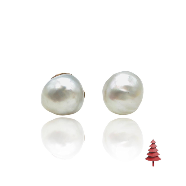 18kt Rose Gold Bomboloni earrings with australian pearls