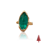 18kt Yellow Gold Emerald Microbo Ring