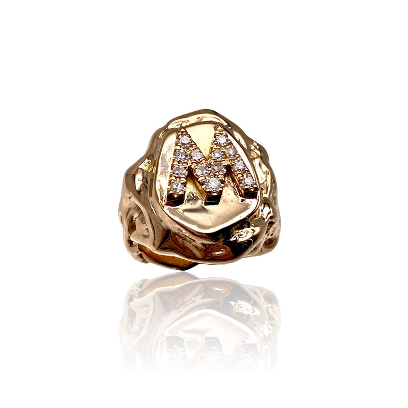 Yellow Gold  Free Shape Chevalier Ring