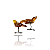 Sterling Silver and amber seals cufflinks