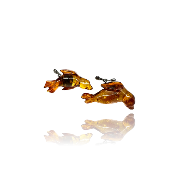 Sterling Silver and amber seals cufflinks