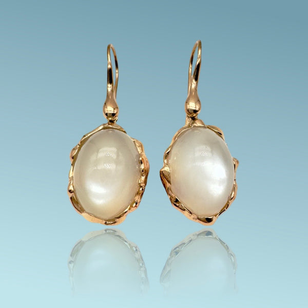 18kt Gold Quercus Earrings with Moonstone