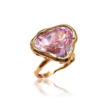 18kt Gold Microbo Ring with Kunzite