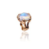 18k Gold Petite Quercus Rainbow Moonstone Ring