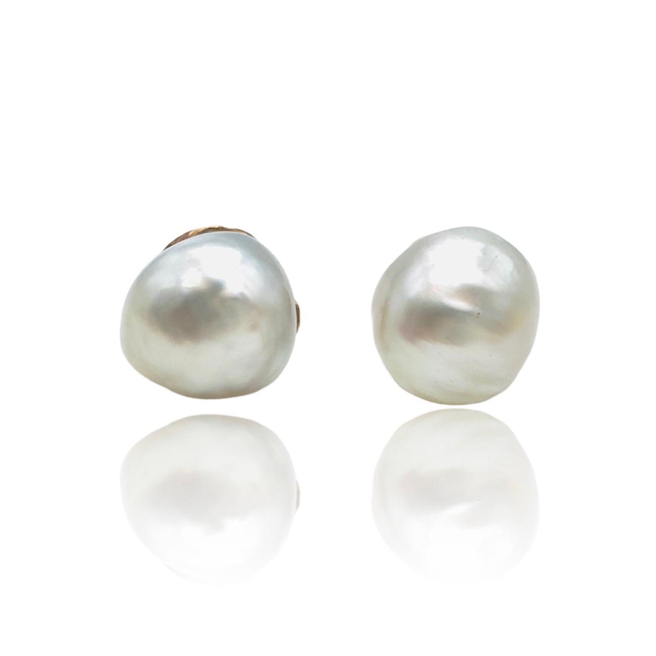 18kt Rose Gold Bomboloni earrings with australian pearls