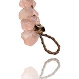 Necklace in milky rose Quartz irregular shape