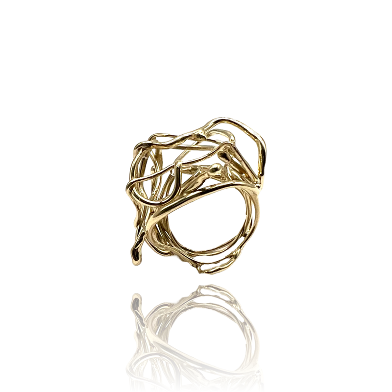 18kt Aero Thicker Wire Ring