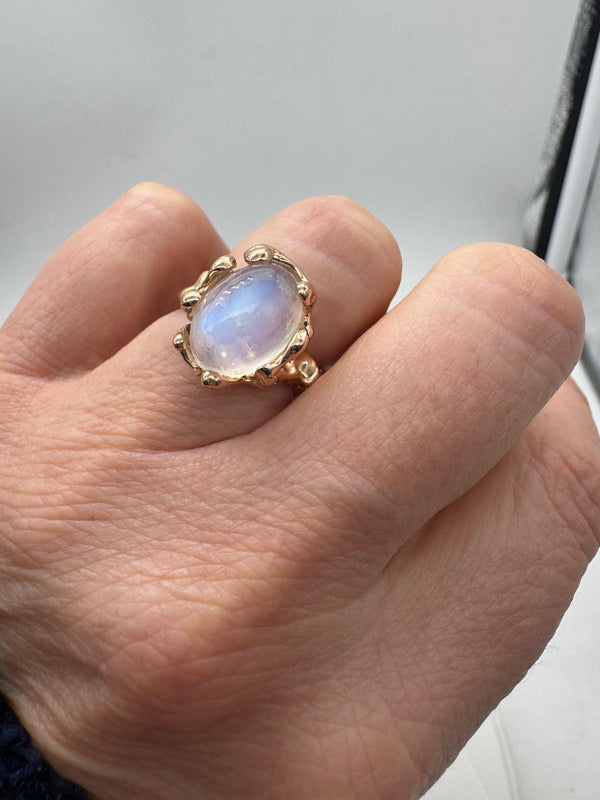 18kt Rose Gold MICRO Quercus Blu Moonstone Ring