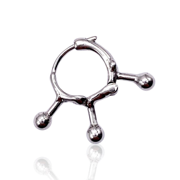 18 kt white gold Afro Earring