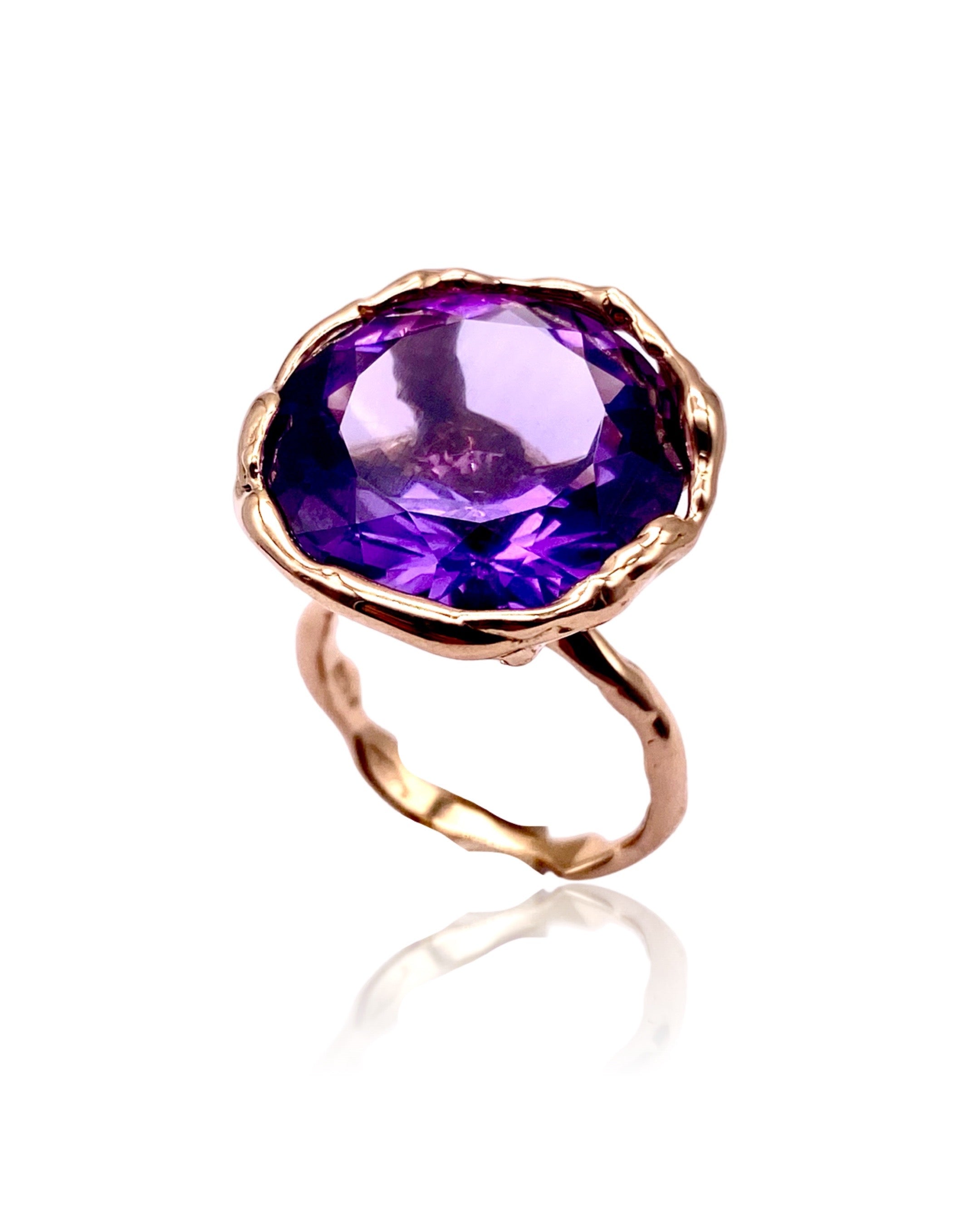 Microbo Ring With Amethyst BIG