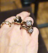Gold Rooted Ring with Sapphire #2