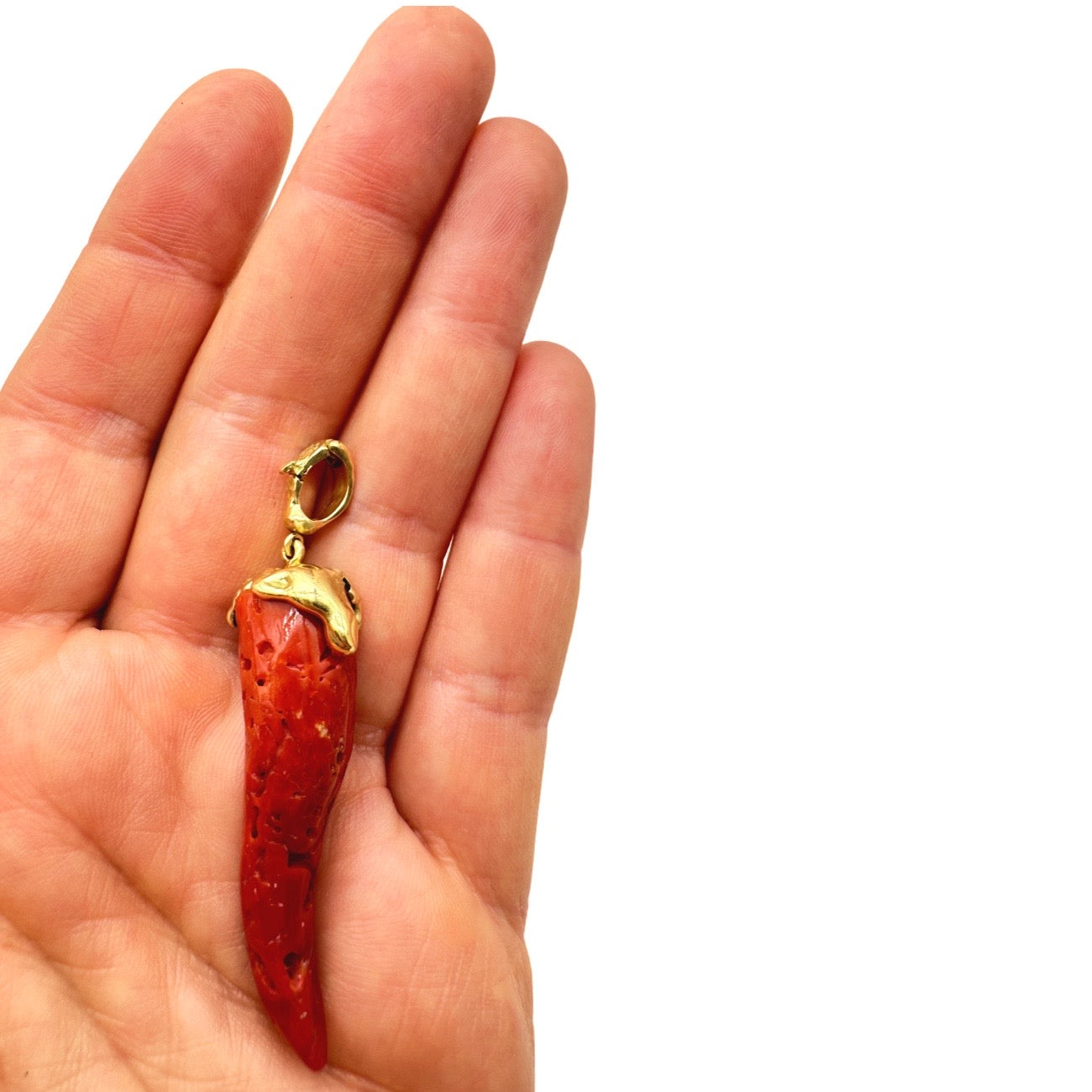 Coral Corn Pendant