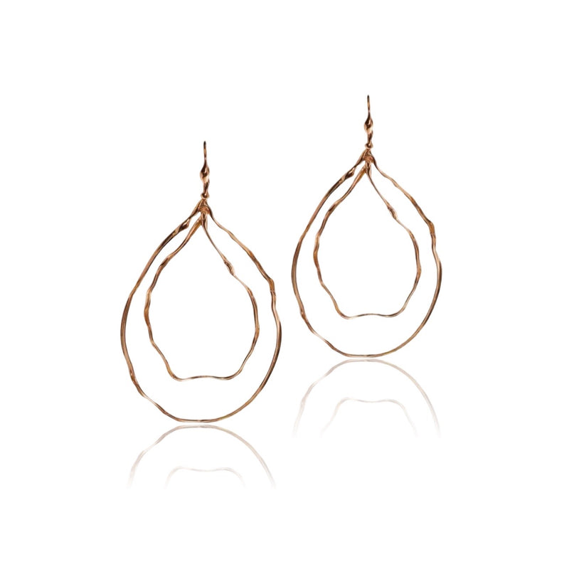 18kt Rose Gold doppi nuvoloni earrings