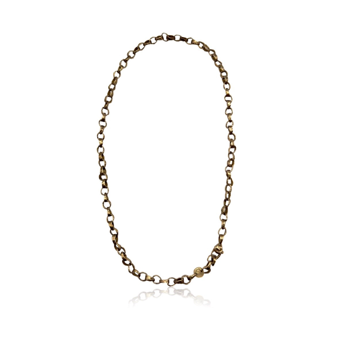 Sterling Silver Medieval Necklace Chain Plated Rhodium