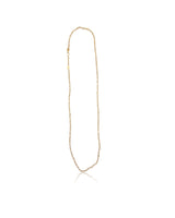 Sterling Silver Micro micro chain plated in yellow gold 70 cm lenght