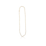Sterling Silver Micro micro chain plated in yellow gold 70 cm lenght