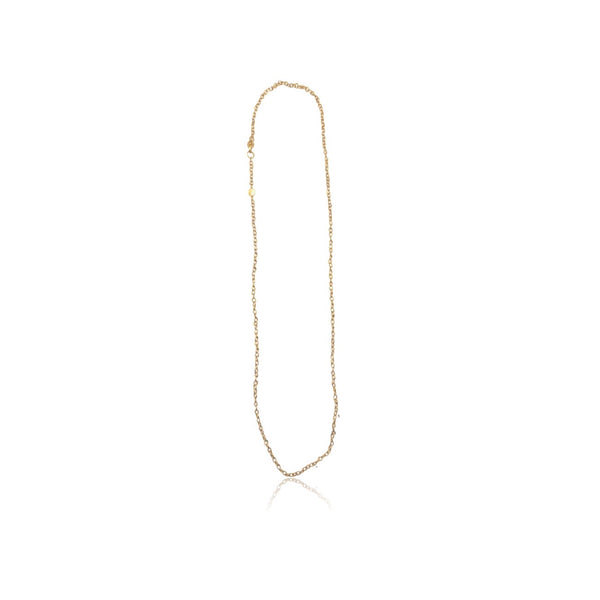 Sterling Silver Micro micro chain plated in yellow gold 70 cm lenght