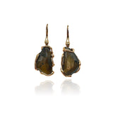 18kt Rose Gold Brown Sapphires Quercus Earrings