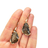 18kt Rose Gold Brown Sapphires Quercus Earrings