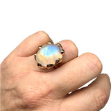 18kt Gold Quercus Rainbow Moonstone Ring