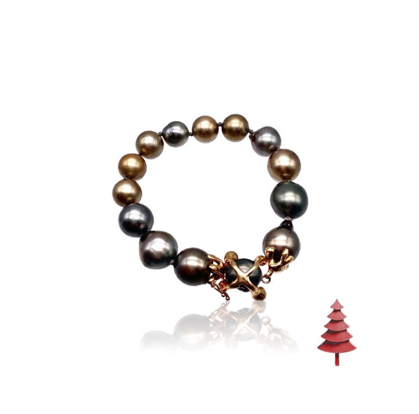 18kt Gold Tahitian Pearl Bracelet