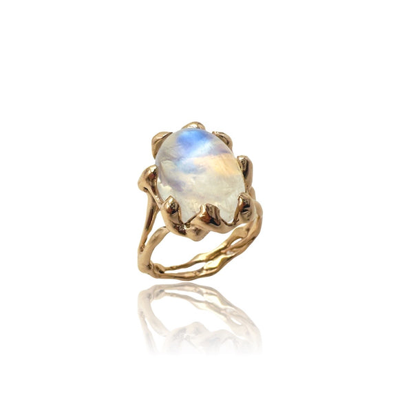 18kt Rose Gold MICRO Quercus Blu Moonstone Ring