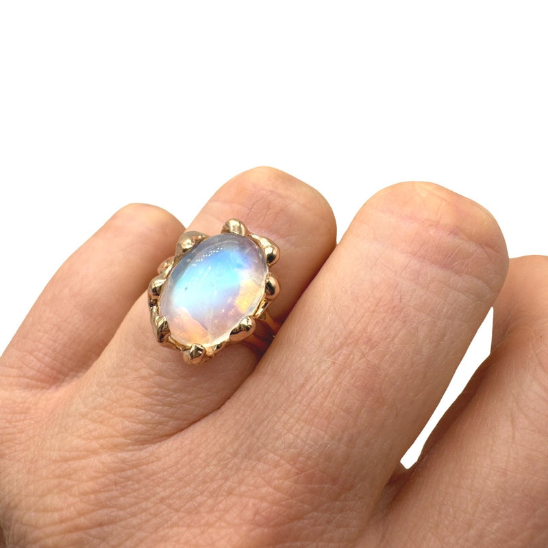 18kt Rose Gold MICRO Quercus Blu Moonstone Ring