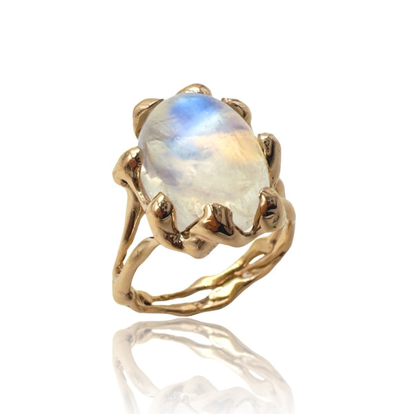 18kt Rose Gold MICRO Quercus Blu Moonstone Ring