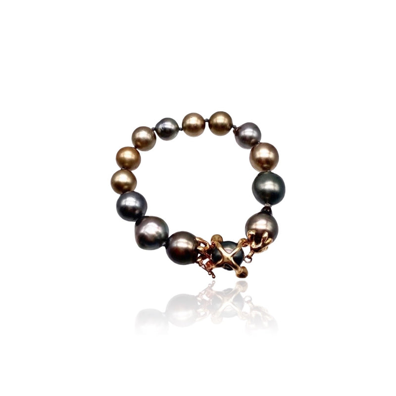 18kt Gold Tahitian Pearl Bracelet