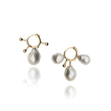 18kt Rose Gold Afro Earring with Pearls