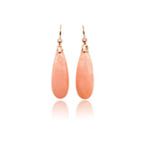 18 kt rose gold earrings with pink opal