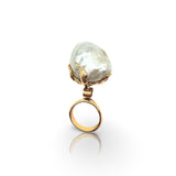 18 kt rose gold Sonaglio ring with Australian Baroque Pearl