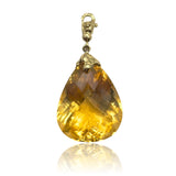 18 KT Yellow Gold Pendant with Citrine Quartz