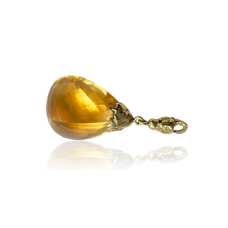 18 KT Yellow Gold Pendant with Citrine Quartz