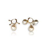 18kt Rose Gold Afro Earring with Pearls