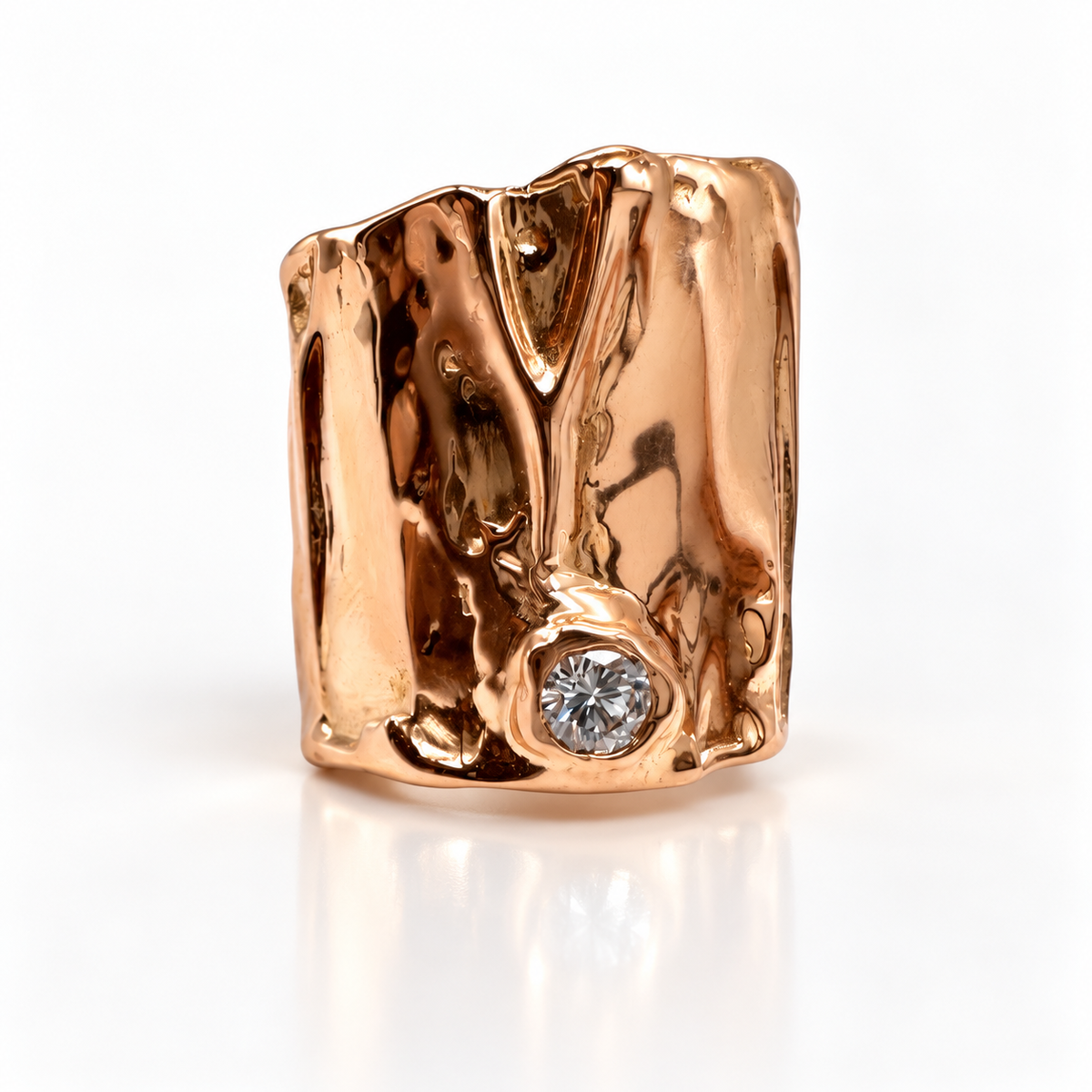 Rose Gold Cannolo Ring
