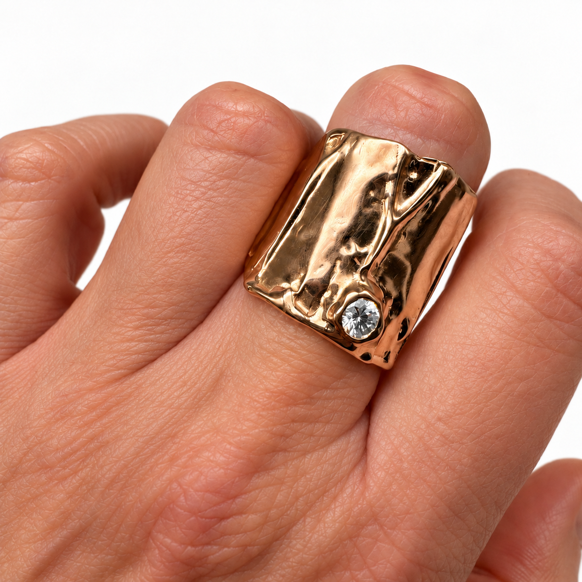 Rose Gold Cannolo Ring