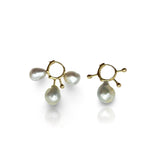 18kt Rose Gold Afro Earring with Pearls