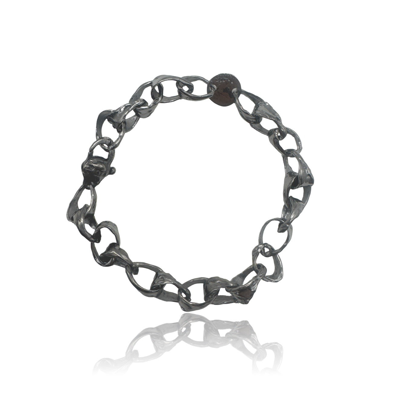 Sterling Silver BIG Medieval Bracelet Plated With Black Rhodium