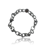 Sterling Silver BIG Medieval Bracelet Plated With Black Rhodium
